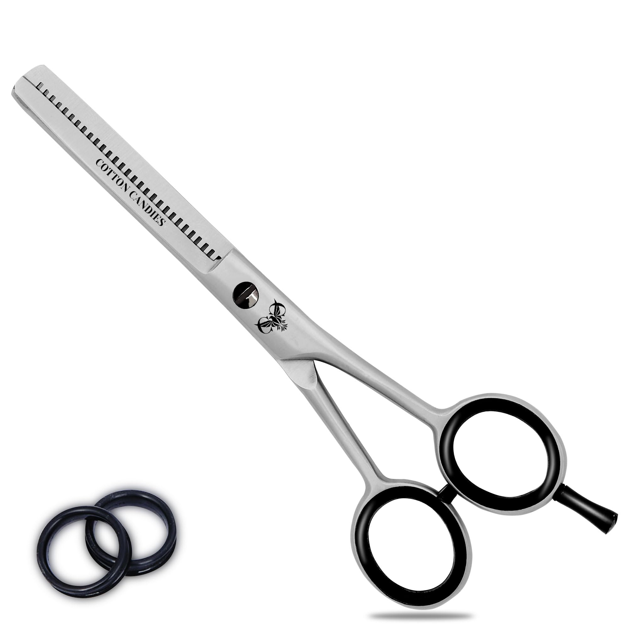 Cotton Candies Professional Hairdressing Teeth Scissors - 6-inches Thinning Shears Hair Cutting Teeth Scissors - Stainless Steel Haircut Scissor with Fine Adjustment Screw for Home & Salon