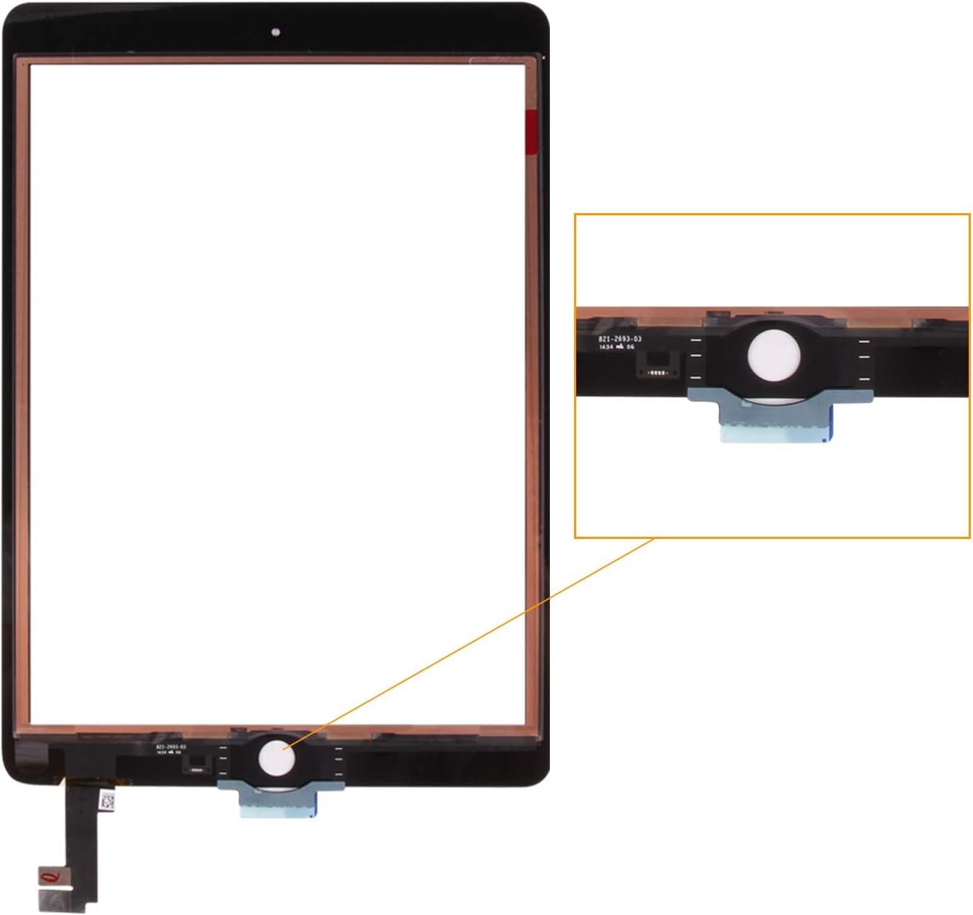 For Ipad 6 Air 2 A1566 A1567 Touch Screen Replacement Digitizer Glass Assembly Kits, Free tempered film - Image 5