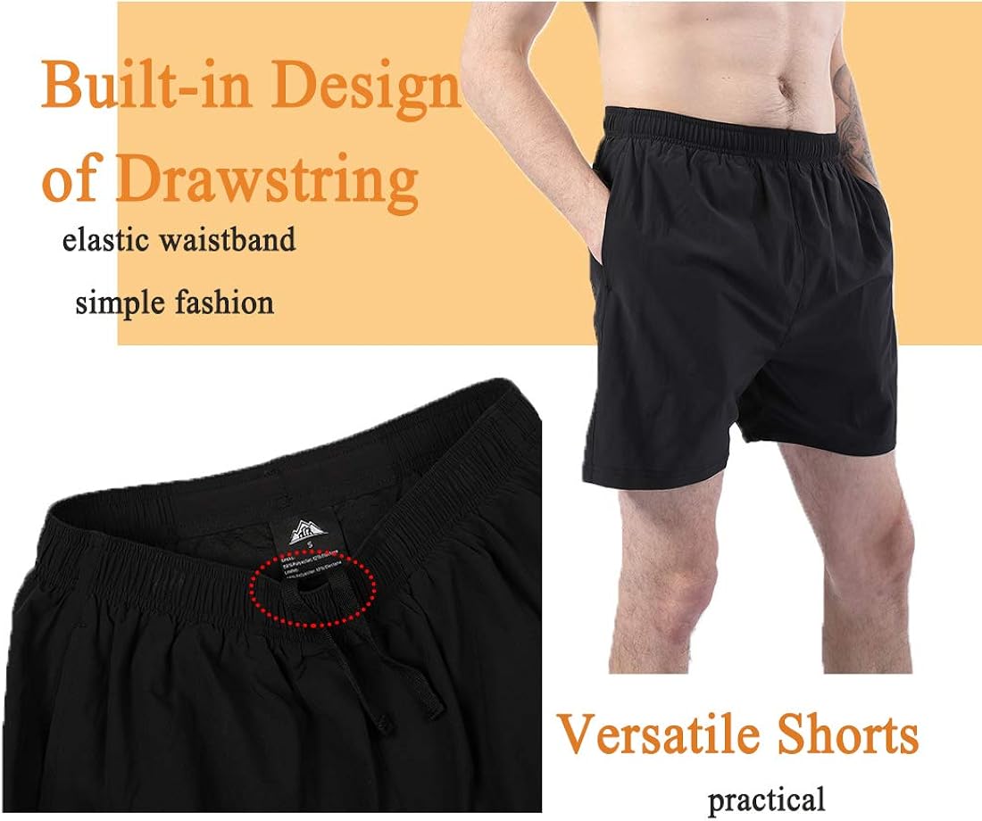 MOERDENG Men's Quick Dry Running Shorts Gym Athletic Workout Shorts for Men: Clothing