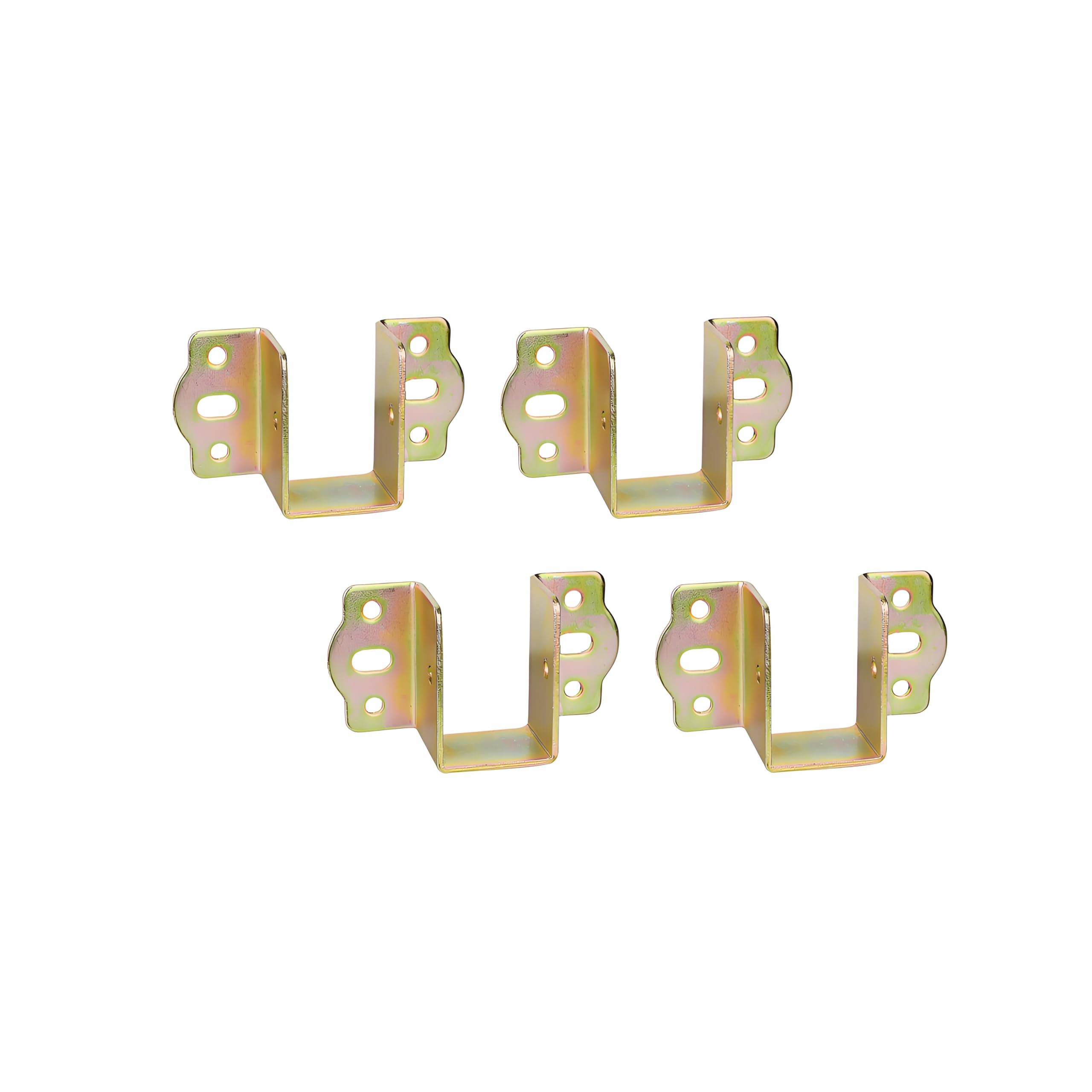LIKERAINY Centre Support Bed Hinge Rail Brackets Timber Joist Hanger Width 30 mm Suspension Connecting Fittings Hooks Fastener for Bed Frame Metal 4 pcs