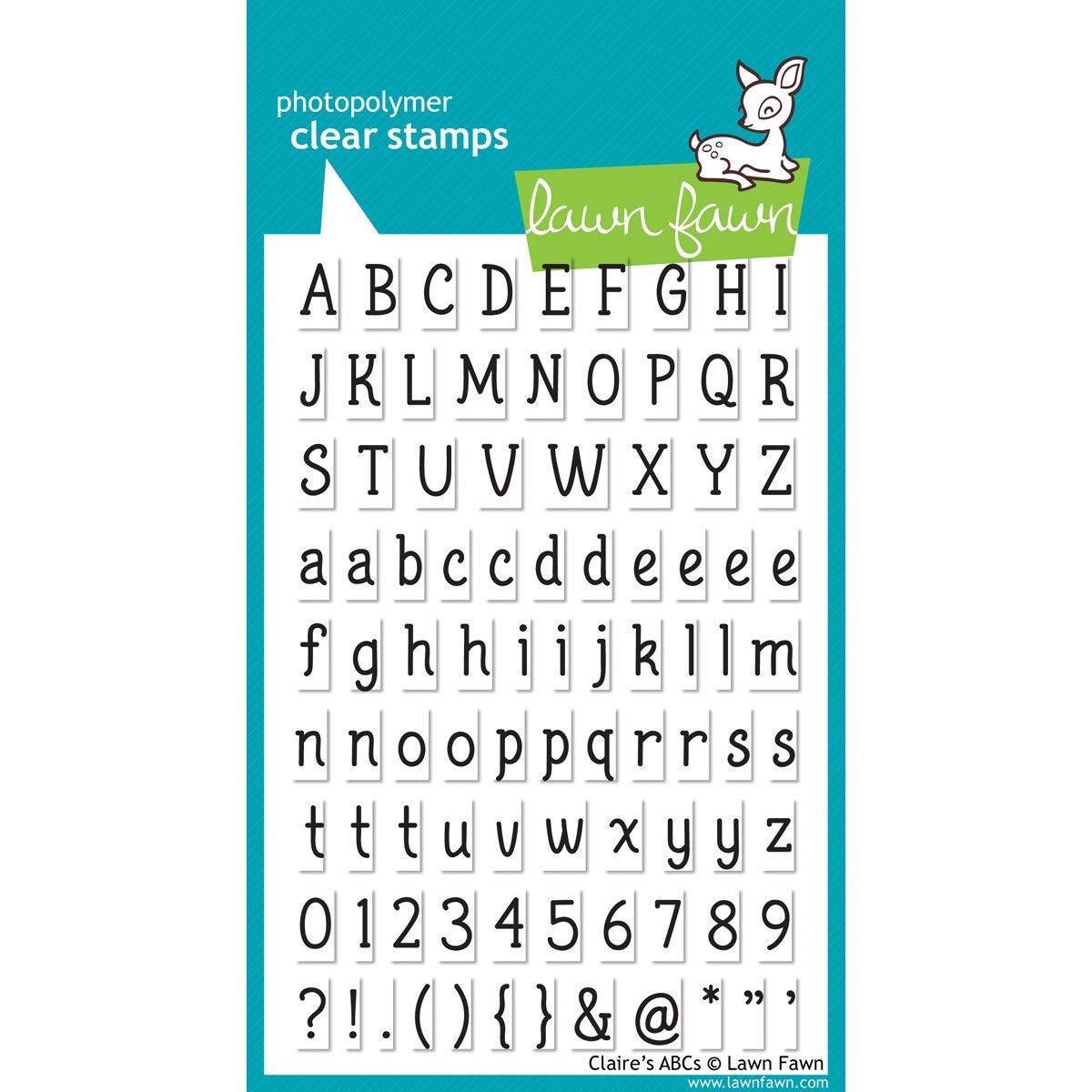 Lawn Fawn Claire's ABC 4"x6" Clear Alphabet Letter Stamps LF381