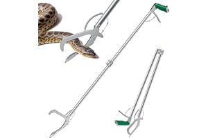 LURMMUE 60" Snake Grabber, Collapsible Snake Tongs for Rattlesnake Reptile Tongs, Long Reach Grabber, Camping, Garden and Emergency Use