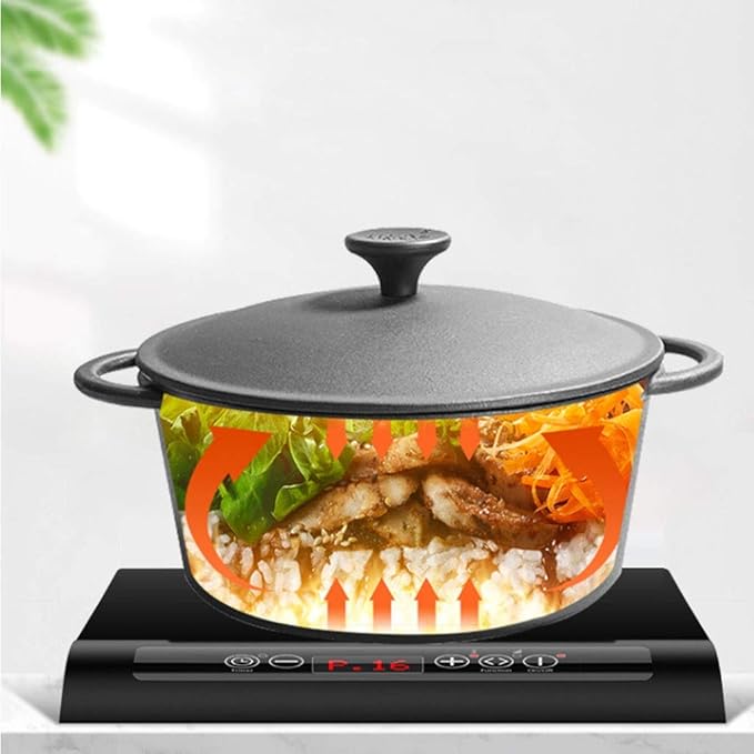 zyl Cazuela 26cm de Hierro Fundido Pot Ronda Hogar Cocina de Nido ...