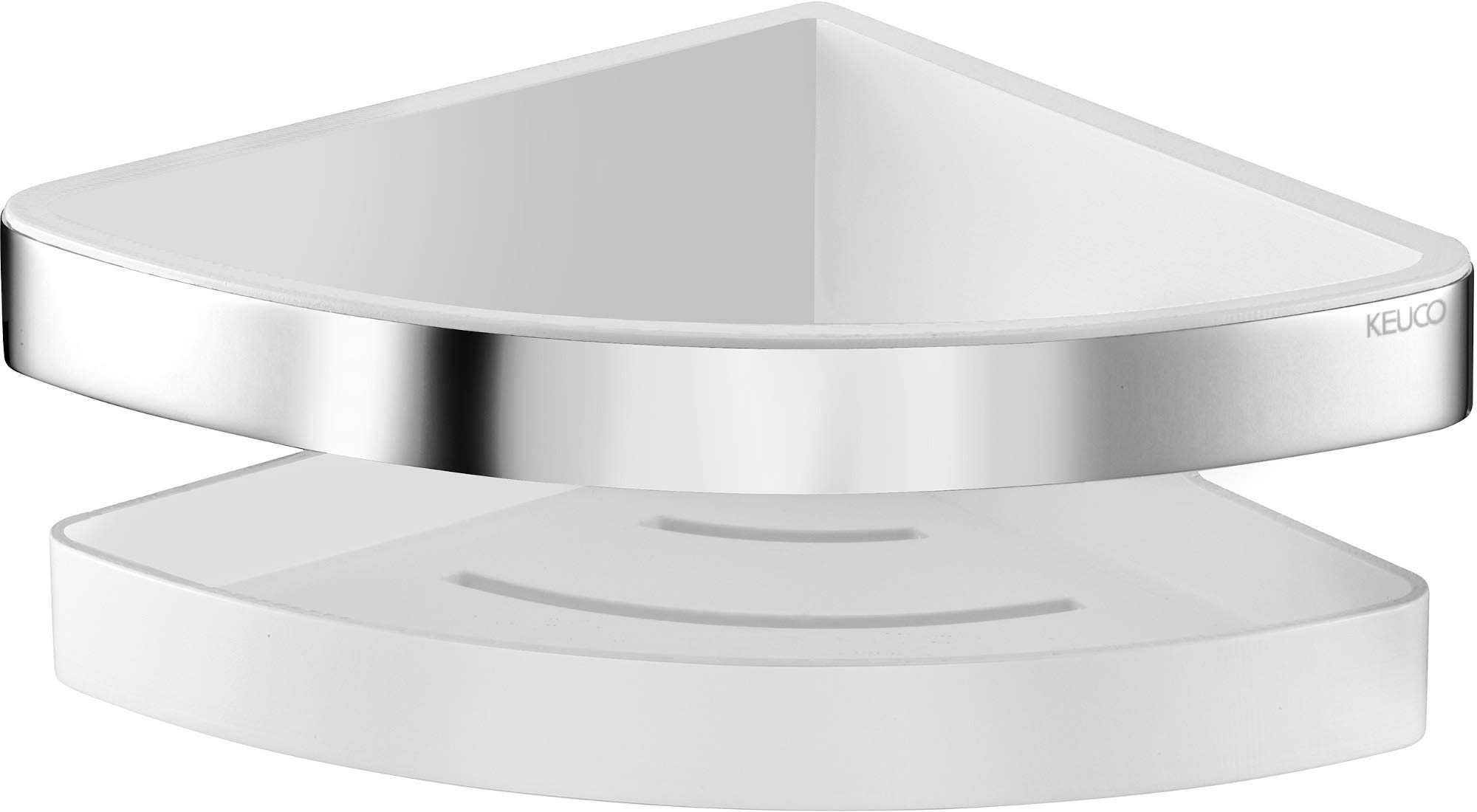 Keuco 12757010000 Shower Basket for Corner Synthetic Insert - Chrome/ White