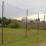 In-Ground POLE for Barrier Netting Installations: 12' Tall (1 pole), Steel, w/Ground-Sleeve