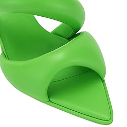 JW PEI Women's Sara Mule Heeled Sandals - Neon Green