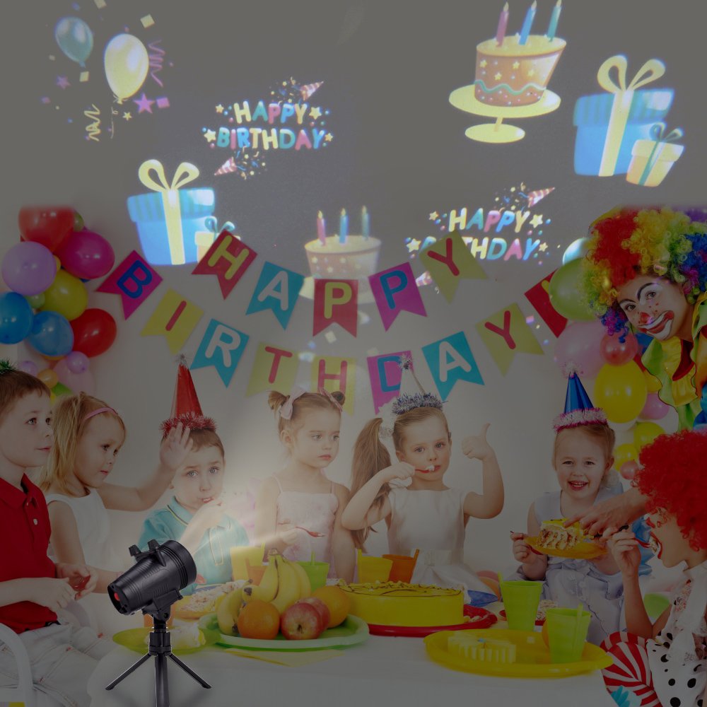 ominilight Holiday Decoration LED Projector 12 Switchable Patterns, Outdoor Landscape Disco Rotating Spotlight, Waterproof Party Light for Birthdays/Dancing/Wedding/Christmas, 6101