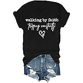 Walking by Faith Tripping Constantly T Shirt Funny Christian Faith Bible T-Shirt Unisex