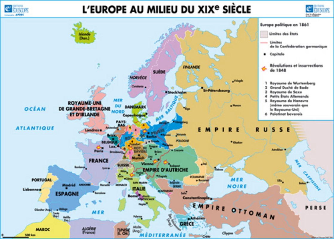 Carte Europe Milieu 19e Siecle Politique Industrie Marrou Louis Amazon Co Uk Books
