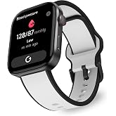 OCTANDRA Beyond VeryFit Smart Watch for Men Women 1.99" AMOLED Screen AI Voice 3ATM Fitness Tracker Watch Heart Rate/Blood Pressure/Oxygen Saturation/Stress/Step/Sleep Monitor (GTX12) (Black &amp; White)