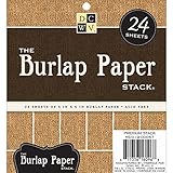 Diecuts With A View MS019057 Specialty Stack, 6 by 6-Inch, Burlap, 24-Pack