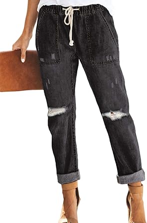 distressed joggers womens