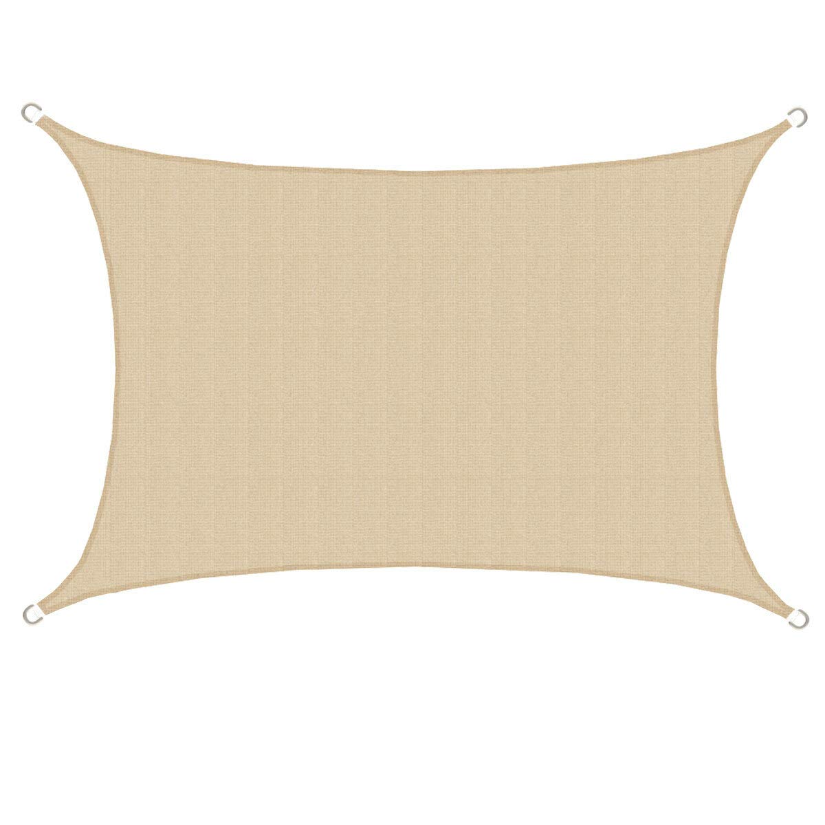 AMANKA UV Shade Sail - 3x5 HDPE Rectangular - Sun Protection Tarpaulin Canopy Garden Balcony Beige