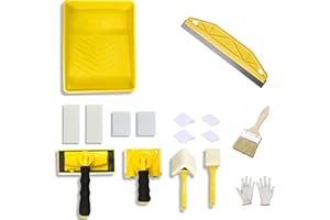 LEWRWET Paint Edger Tool Kit with Refill Pads and Handle – Precision Edge Painting Tool for Walls, Ceilings, Trim and Corners, Easy Paint Roller Cutter for Home DIY and Professional Use