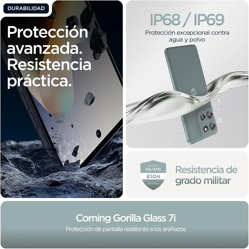 Moto g56 5G 24GB (8GB+16GB RAM Boost)/256GB Cinzento, Durabilidade Militar, IP68/69, Corning Gorilla® Glass 7i, Ecrã Full HD+ de 6,72", Câmara de 50 MP com Moto ai, Bateria de 5200 mAh, Carga TurboPower de 30W