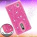 LG Aristo 3/LG Tribute Empire/LG Tribute Dynasty/LG Aristo 2/Rebel 3 LTE/Zone 4/Risio 3/Fortune 2/Rebel 2/K8+ Plus Phone Case for Girls Women, Glitter Bling Sparkly Dual Layer Cover - Pink