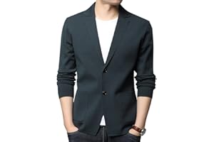 Womleys Mens Notched Lapel Cotton Cardigan Sweater Two Button Closure Knitwear