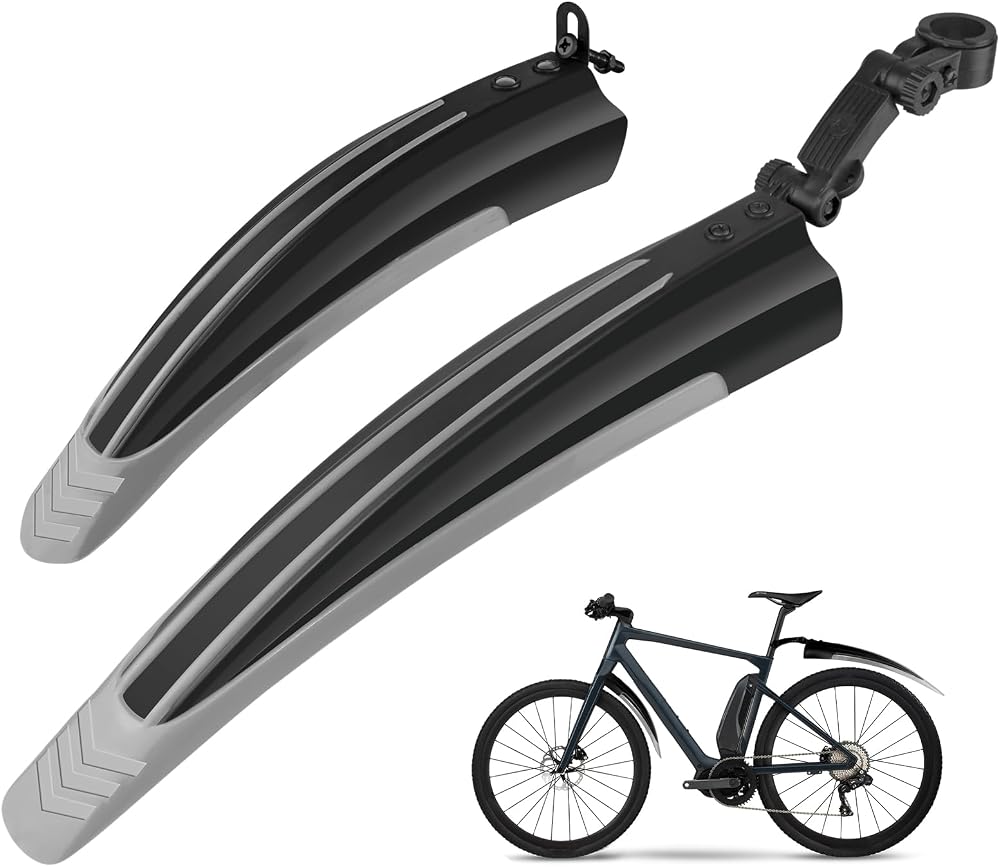 Ledeak Mudguard Set for 20-26 In Bikes Front Rear Fenders Grey