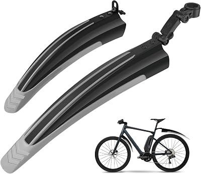 Ledeak Mudguard Set for 20-26 In Bikes Front Rear Fenders Grey