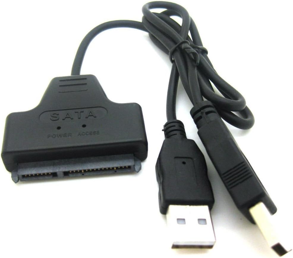 USB 2.0 to Sata 7+15Pin 2.5" Converter Adapter Cable w / 2.5" Hard Drive HDD Case Box