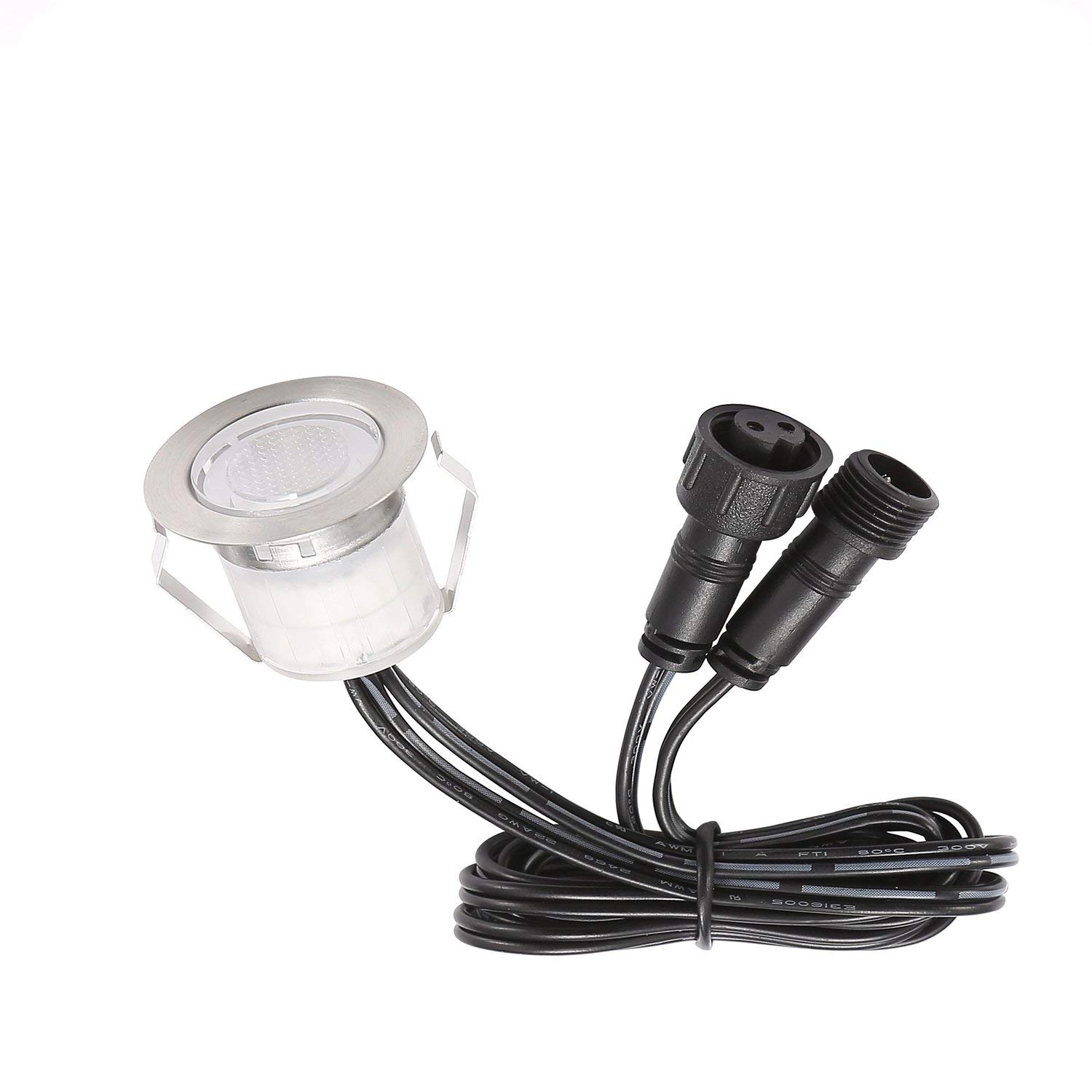 INDARUN RGB Led Decking Lights Waterproof IP67 0.5W Ø30MM - Lighting for Terrace/Patio/Path/Wall/Garden/Decoration