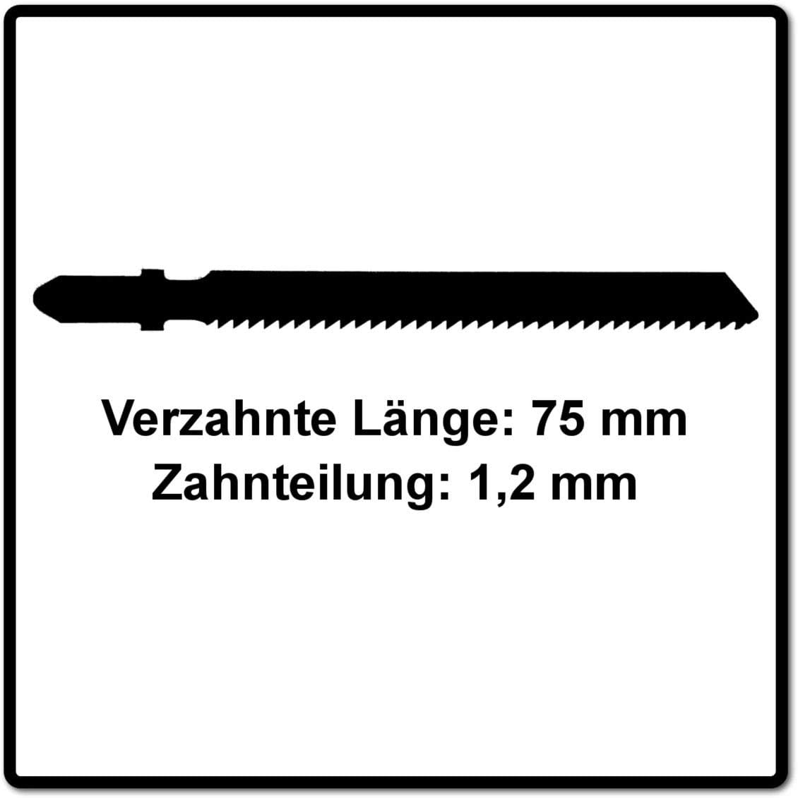 Festool 204270 Jigsaw Blade 5-Pieces, 1.2 mm Tooth Pitch, 75 mm Tooth Length, Multicolour, Size - Image 4