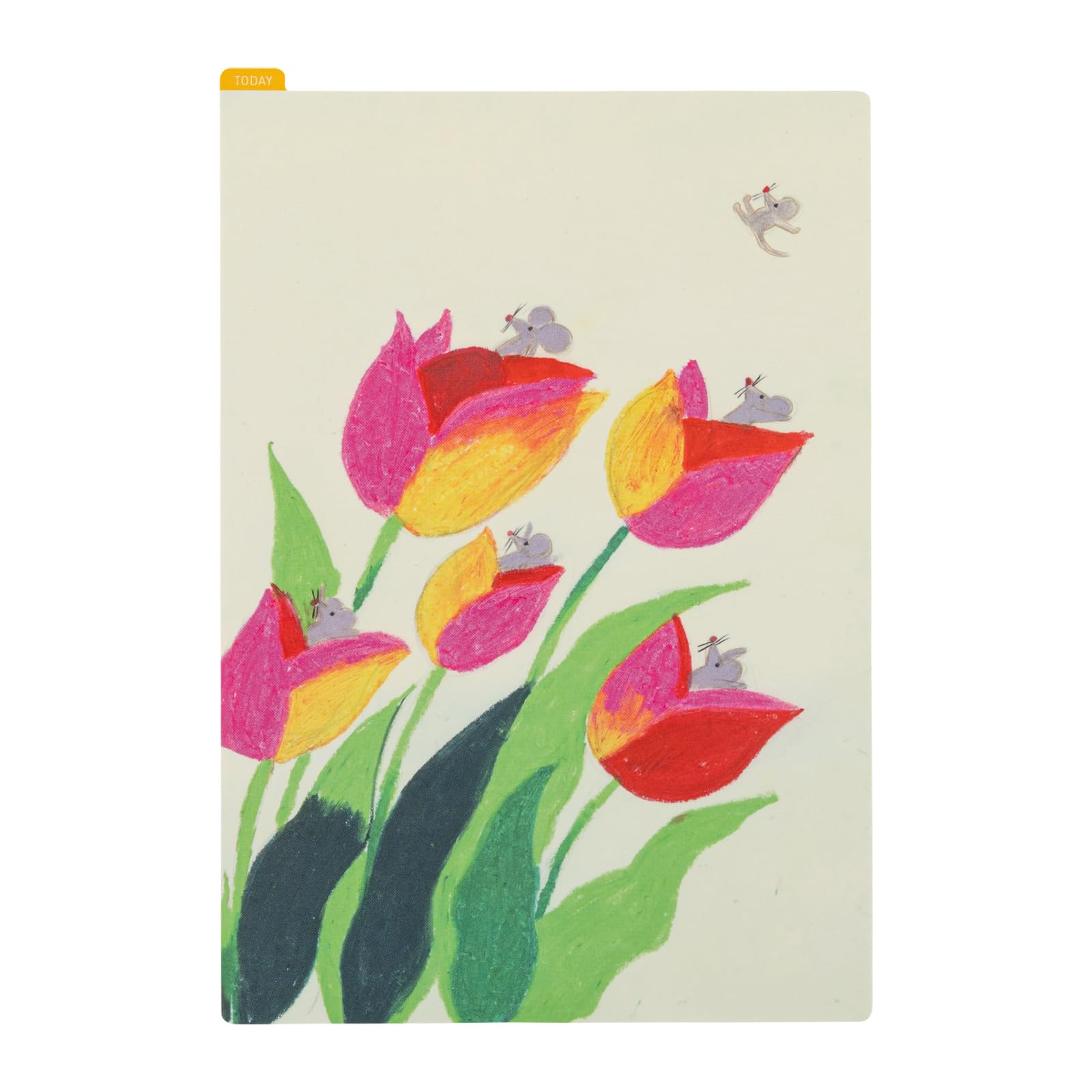 Hobonichi Techo Planner Accessories Keiko Shibata: Pencil Board for A5 Size (Swaying tulips)