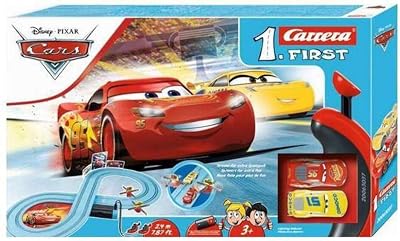 Carrera FIRST Disney Pixar Cars Friends Race Starter Set Blue 2.4m Track
