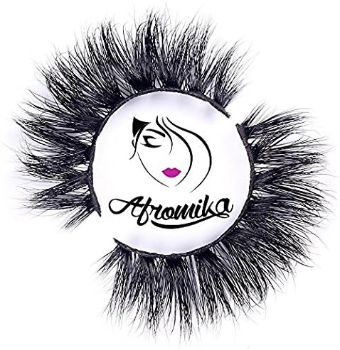 3D Mink False Eyelashes by Afromika Long Thick Dramatic Look Handmade Reusable Mink Lashes For Makeup 1 Pair Pack in Style Paris