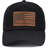 Best Dad Ever American Flag Hat,Adjustable Cotton Embroidered Fathers Day Birthday Gifts for Papa Baseball Cap