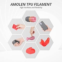 AMOLEN TPU 3D Printer Filament 1.75mm, Flexible