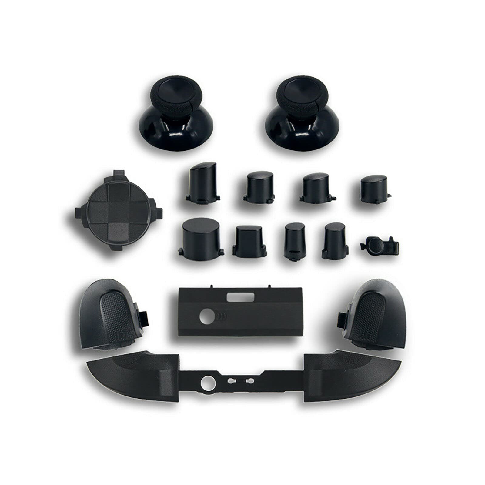 Full Set Button Bumper Trigger Buttons Replacement Compatible with Xbox Series X/Xbox Series S Controller, Controller LB RB LT RT Trigger Bumper Buttons Repair Kit, Gamepad Black