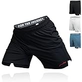 Gold BJJ Airflex Jiu Jitsu Shorts - Fight Short for No Gi, Wrestling, MMA & Boxing