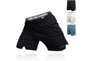 Gold BJJ Airflex Jiu Jitsu Shorts - Fight Short for No Gi, Wrestling, MMA & Boxing