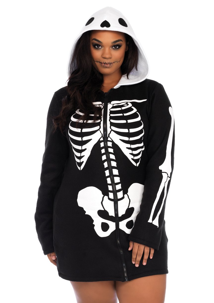 Leg Avenue Plus Size Cozy Skeleton Women's Costumes, X-Large/XX-Large