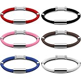 Sosation 6 Pcs Anti Static Bracelet Magnetic Vertigo Relief Silicone Bracelet Magnetic Stainless Steel Balance Wrist Band for Women Men Unisex, 6 Colors