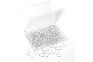 CHUYAU 300Pcs 10mm Open Jump Rings Silver Plated Jump Rings for Jewelry Making Single Ring Bulk for DIY Craft Earring Necklace Bracelet Pendant Choker Jewelry Making Findings and Key Ring Chain