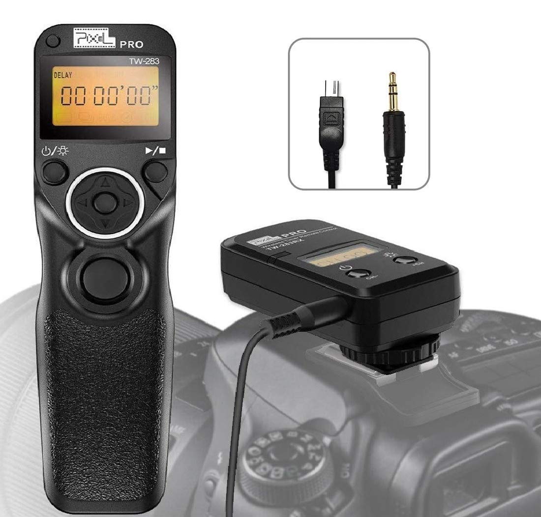 Pixel Wireless Camera Release Remote Control TW-283 DC2 Timer Intervalometer for Nikon Z7, Z6, D750, D780, D7500, D7200, D7100, D7000, D5600, D5500, D5300, D3300, D610, D600, D90, P7700, P7800, P950