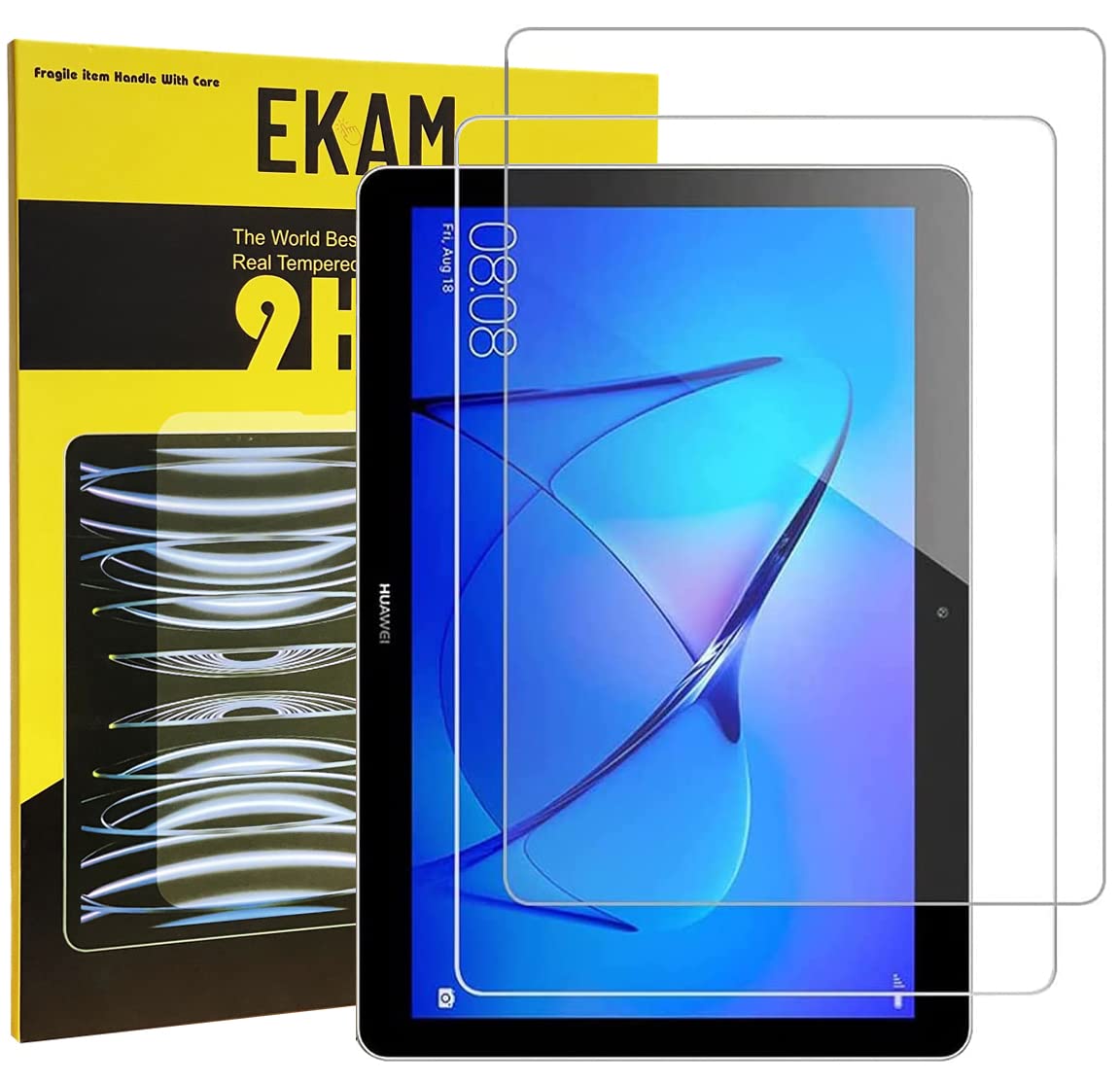 MOBILE STUFF LIMITED [2-Pack] Screen Protector Compatible for Huawei MediaPad T3 10 (9.6"), [Anti-Scratch] Tempered Glass for Huawei MediaPad T3 10 (9.6")