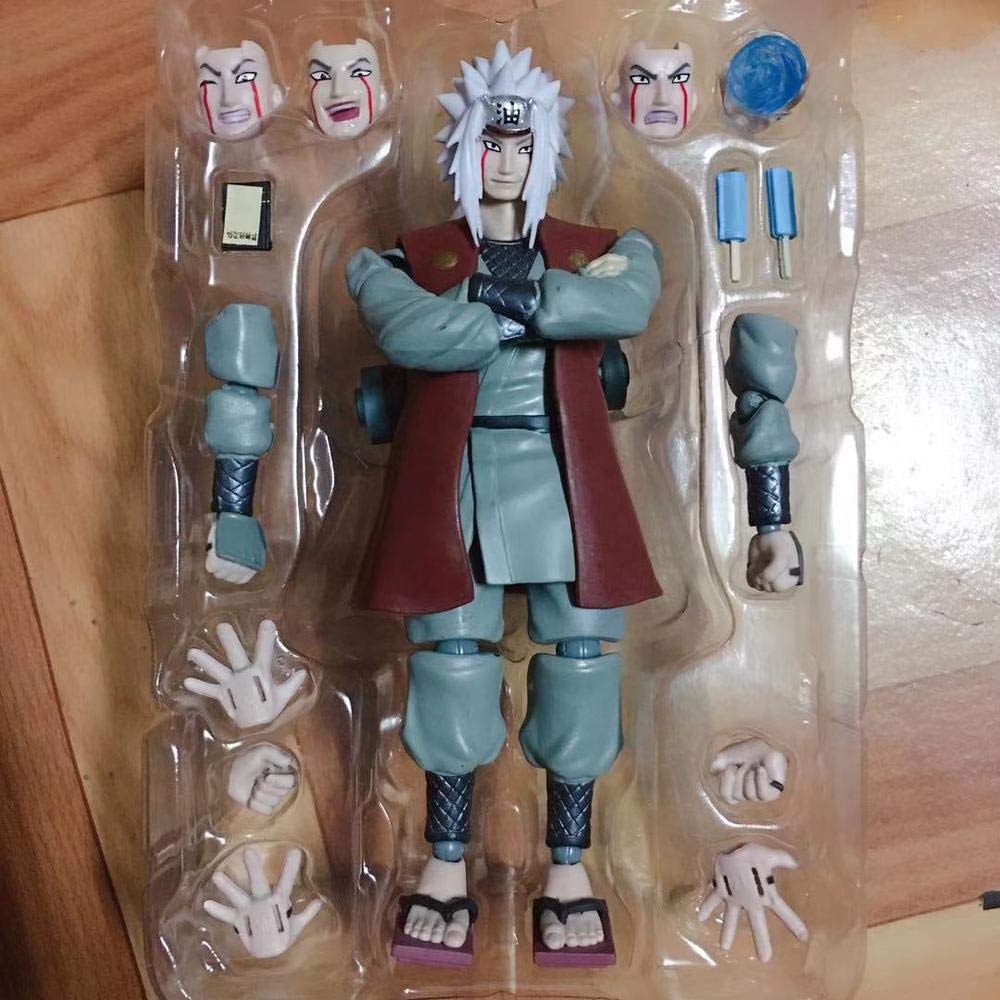 YWEIWEI SHF Hatake Kakashi Uzumaki Naruto Jiraiya~Naruto Animated Character Model Statue Decoration 