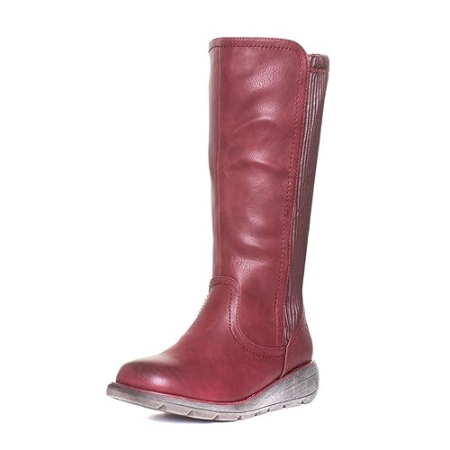 Heavenly Feet Ursula Womens Red Knee High Boot Amazon.co.uk Shoes & Bags