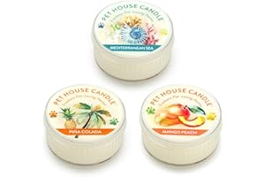 One Fur All Pet House Mini Candle Set, Pack of 3 - Pet Odor Eliminator Candle, Burn Time - 10-12 Hours Pet Candle, Non-Toxic & Ideal for Smaller Spaces