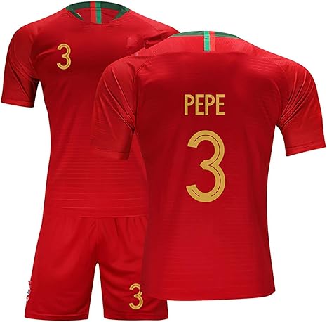 Amazon Co Jp ポルトガル学生子供サッカーユニフォームセット代表 Bernardo 11 Pepe 3 ジャージー半袖選手ファンエディションホームサッカーチームユニフォーム Red3 ホーム キッチン