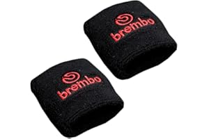 Q1-TECH, JDM Universal Brake Fluid Oil Reservoir Tank Cover Socks for Motorcycles, Sportbikes, Bikes, Compatible with Honda Mitsubishi Project MU Mugen JDM Brake Reservoir Cover 2PCS (BREB-BK)