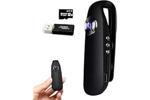 SHPTDJTIC Mini Body Camera,1080P Body Cam,Wearable Camera with Clip,Loop Recording Body Camera Support Time Stamp,Motion Dectection for Traveling,Driver, Delivery Man,Lecture Recording(32G)