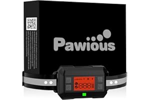 Pawious GPS Wireless Dog Fence - GPS Signal Boost, AI Scene Recognition - Radius from min 33 to max 1000 Yards, IPX7 Waterpro