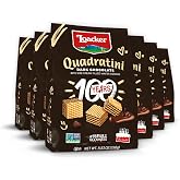 Loacker Quadratini Dark Chocolate Wafer Cookies, 30% Less Sugar, 6-Pack