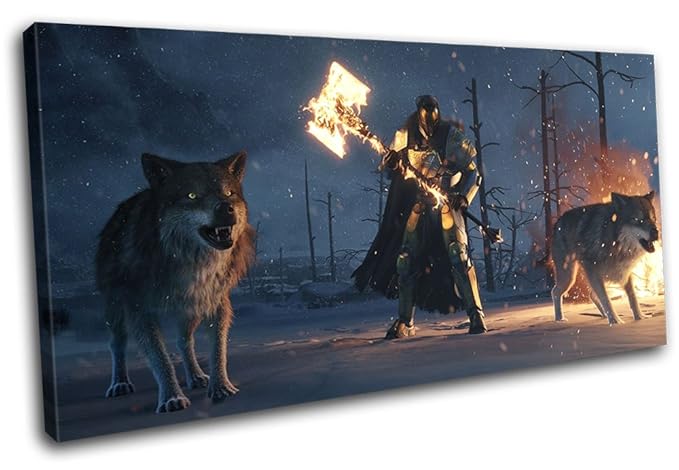 Bold Bloc Design - Destiny Rise of Iron XBOX ONE PS4 Gaming 180x90cm SINGLE Leinwand Kunstdruck Box gerahmte Bild Wand hangen