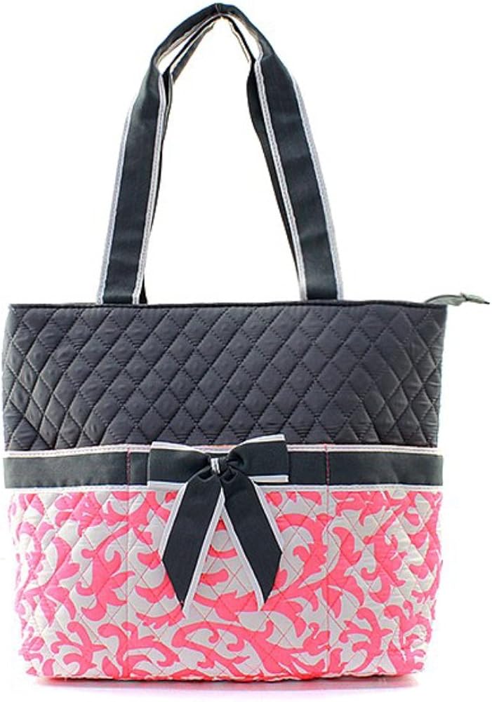 monogrammed quilted diaper bags