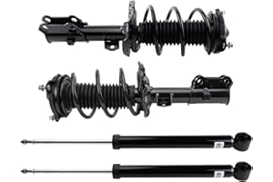 TRQ Front and Rear Complete Strut Assembly & Shock Absorber Kit Complete Strut & Coil Spring Assembly Compatible with 2017-2019 Hyundai Elantra
